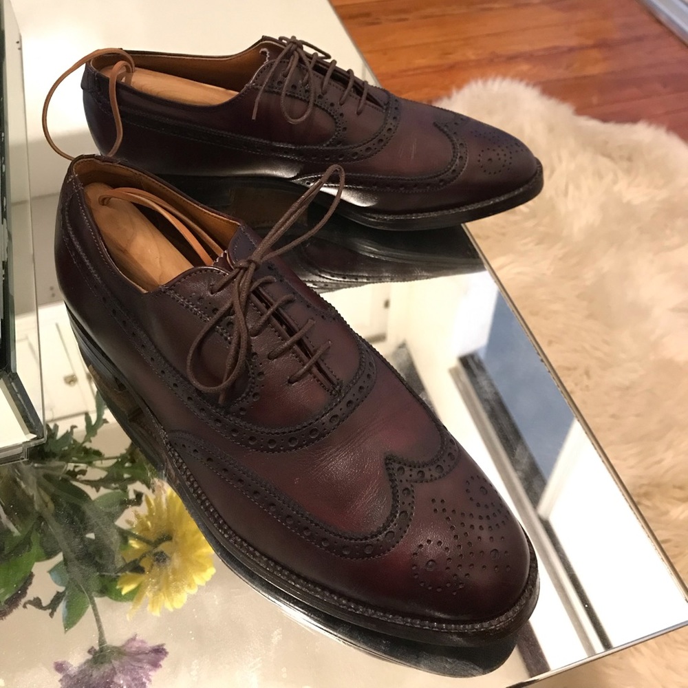 Alden 929 burgundy wingtip Oxford shoes Sz 7